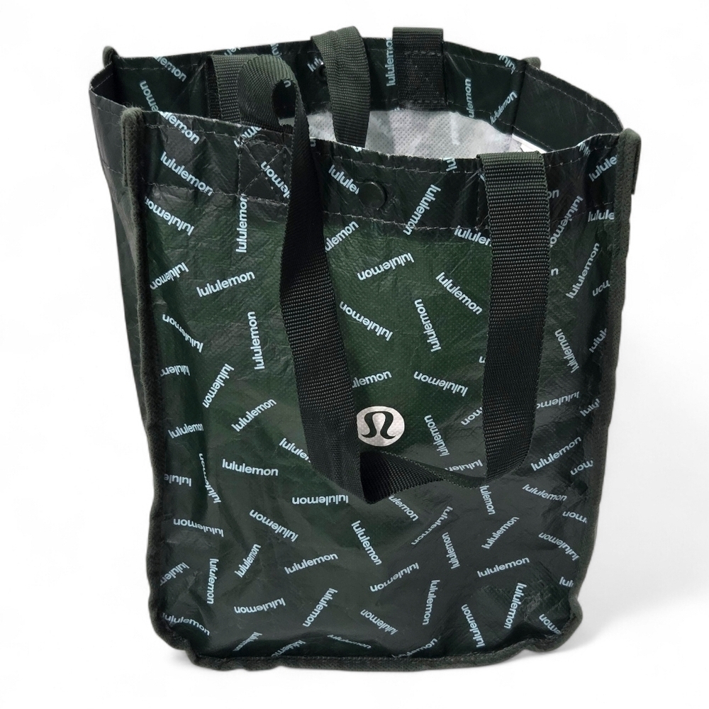 Lululemon Small Reusable Shopping Tote Lunch Bag 💚GREEN 💚. - Picture 6 of 12